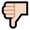 Thumbs Down - Light emoji on Microsoft